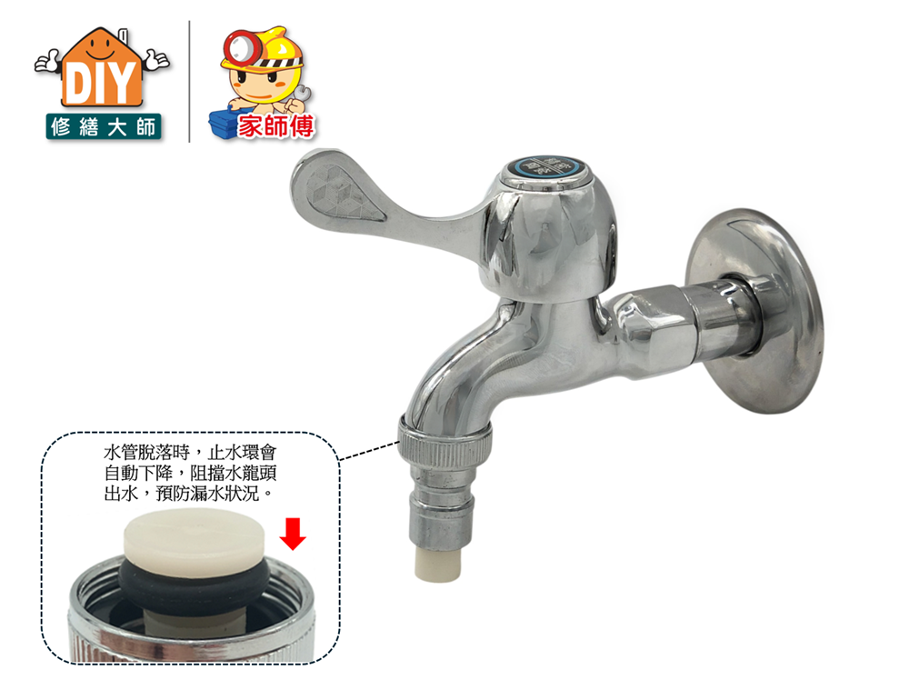 快速洗衣機管自動止水長栓